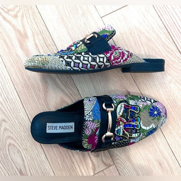 STEVE MADDEN Kandi Mule Elephant Tapestry Shoes Size 6 - Picture 5 of 9